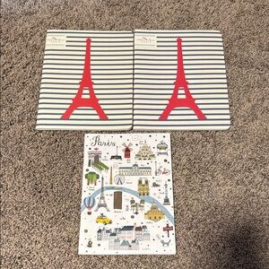 Striped Eiffel Tower Notebooks